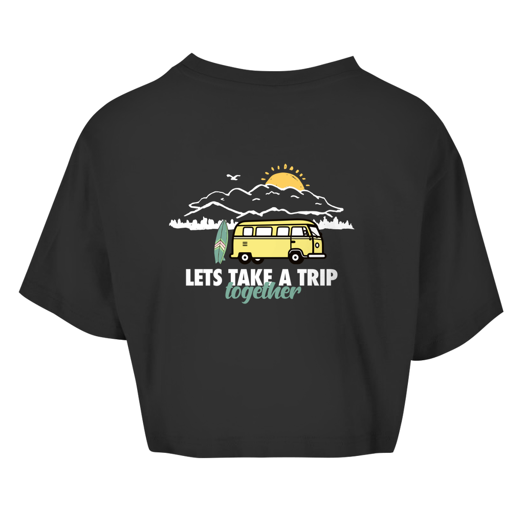 Damen Oversize Crop Top Trip